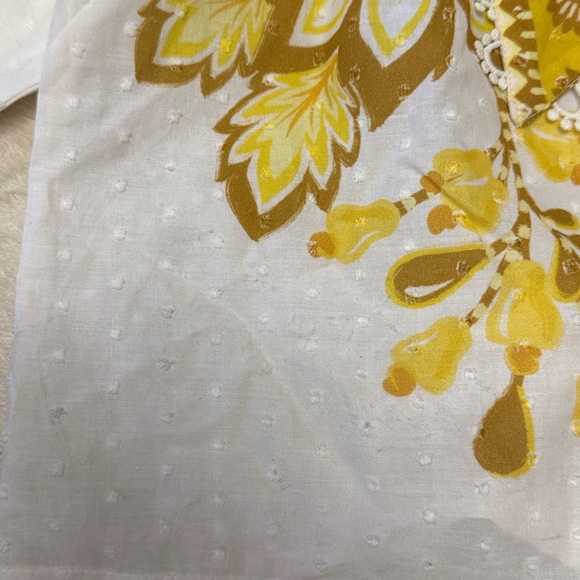 FARM RIO AURA FLORAL OFF WHITE BLOUSE - M - Picture 6 of 7